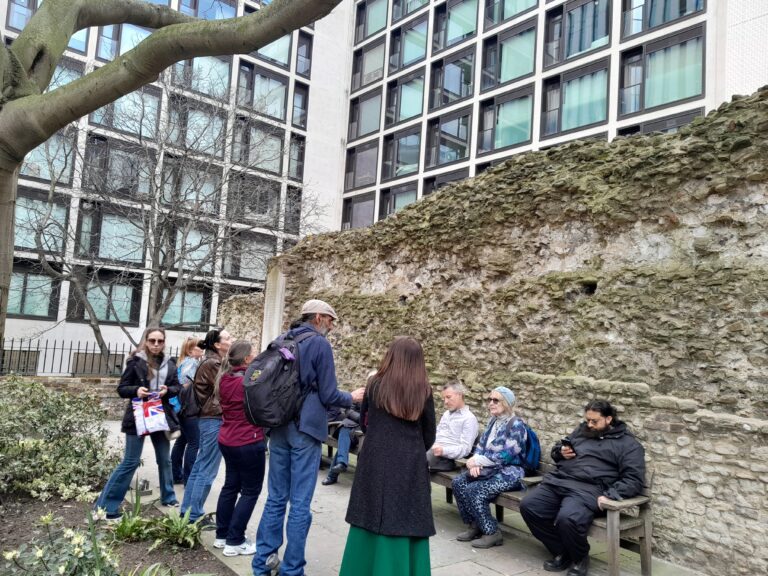 Salters Roman Wall with Walkers