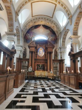 St Brides Church - inside top floor