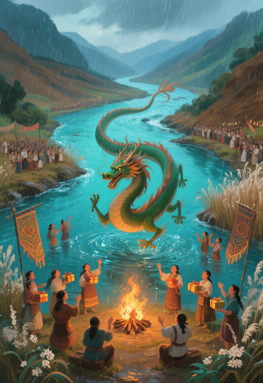 Dragon of Gathering Waters Oracle card