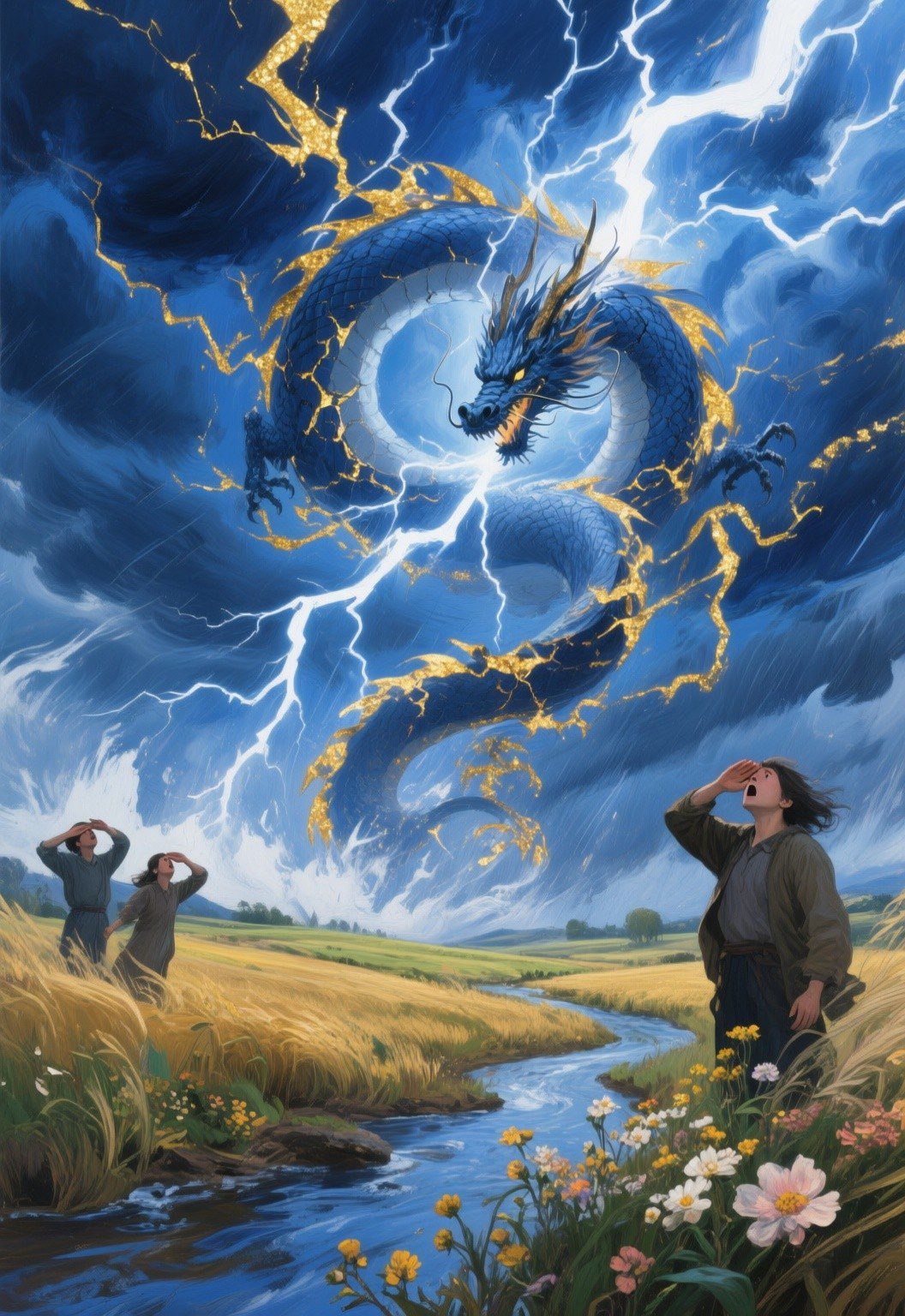 Dragon of Awakening Thunder Oracle card