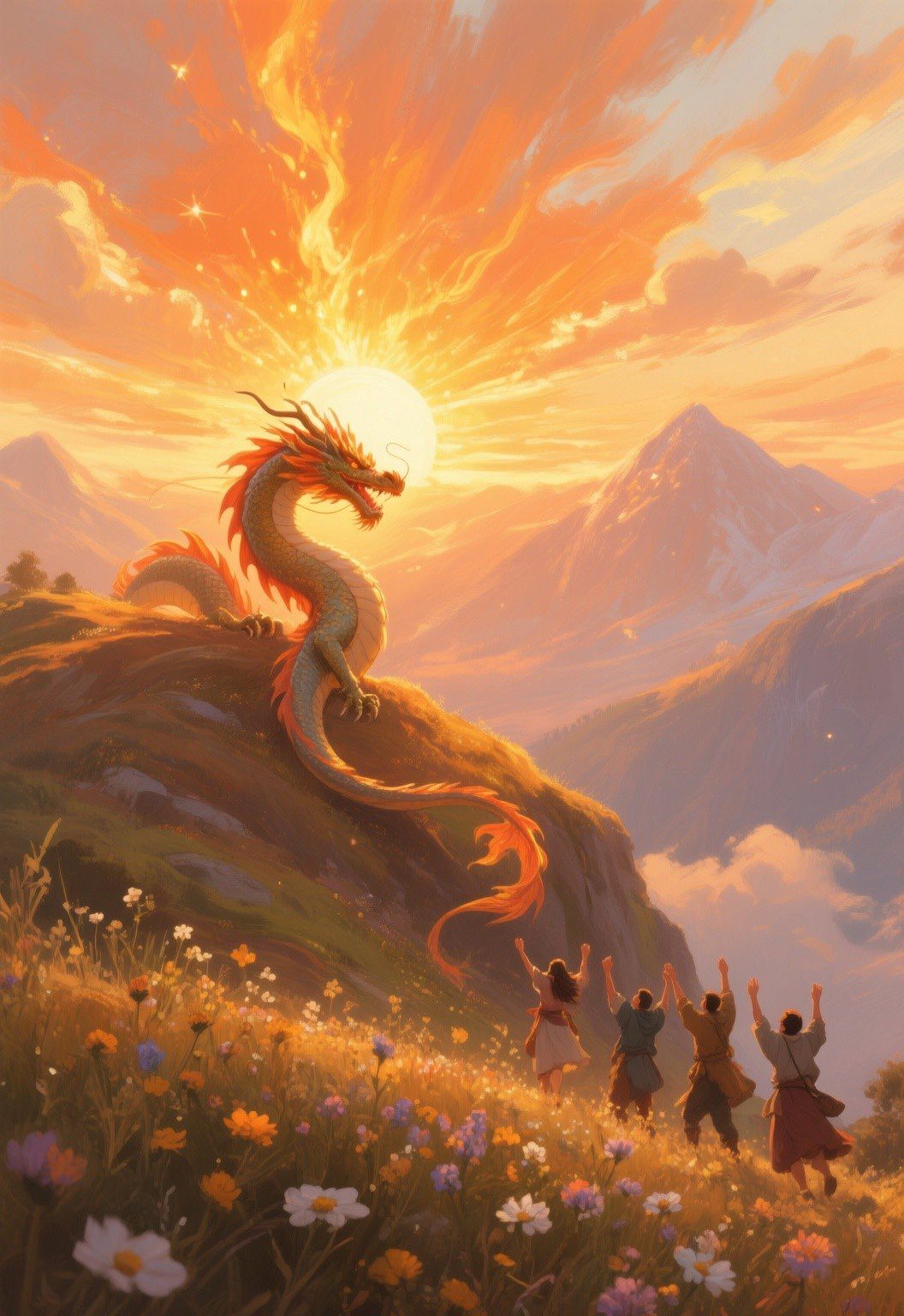 Dragon of Rising Light Oracle card